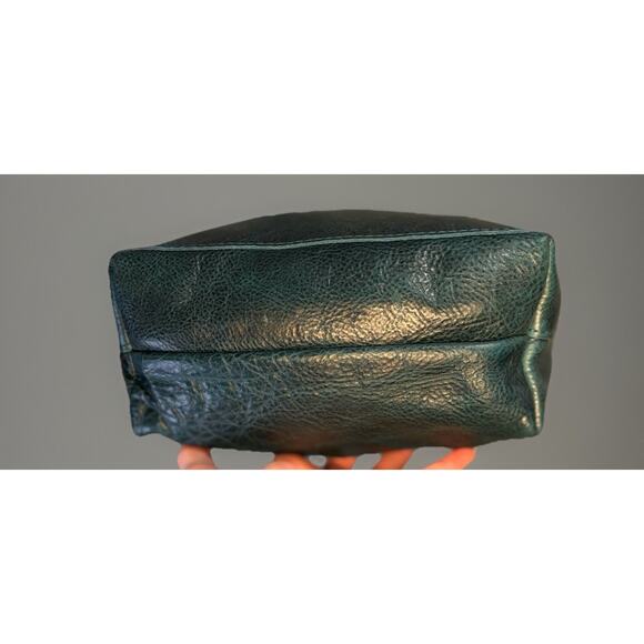 Portland Leather Almost Perfect Mini Crossbody Tote Blue Green - Picture 7 of 11